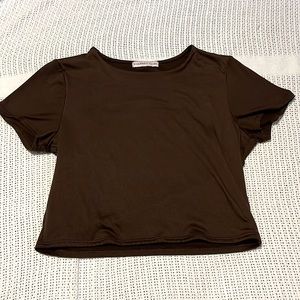 Brown, crop top